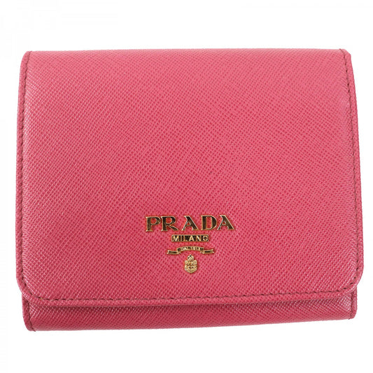 PRADA Tri-fold wallet 1M0176 Safiano leather BRUYERE Pink type SAFFIANO METAL
