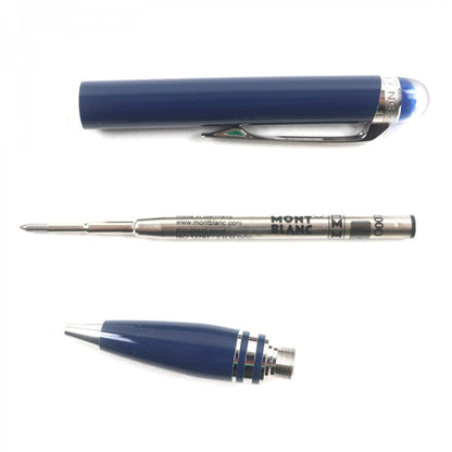 MONTBLANC Ballpoint pen metal Two-tone (navy) Starwalker New Blue Planet Blue Dome