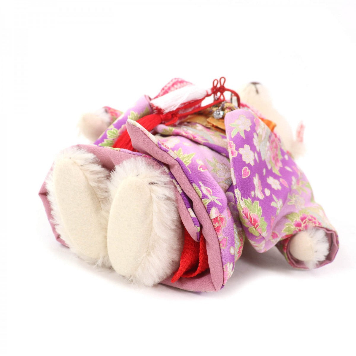 Steiff Plush Doll 677380 ー off white Checkered Peony