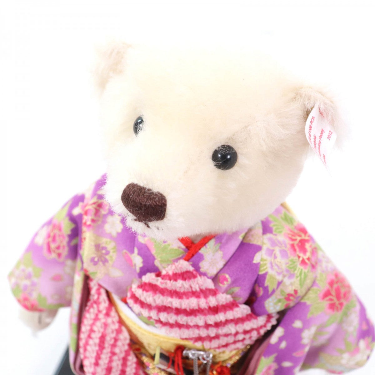 Steiff Plush Doll 677380 ー off white Checkered Peony