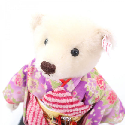 Steiff Plush Doll 677380 ー off white Checkered Peony