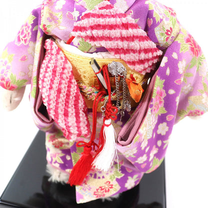 Steiff Plush Doll 677380 ー off white Checkered Peony