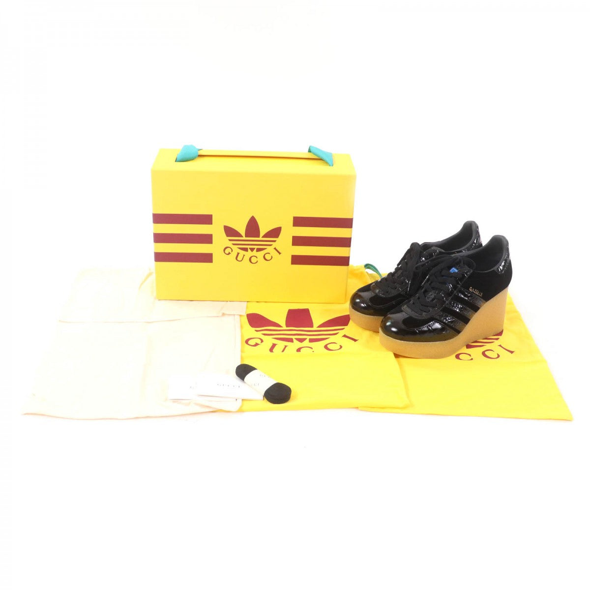 sneakers 725627 Leather, Patent black Gazelle 36 1/2