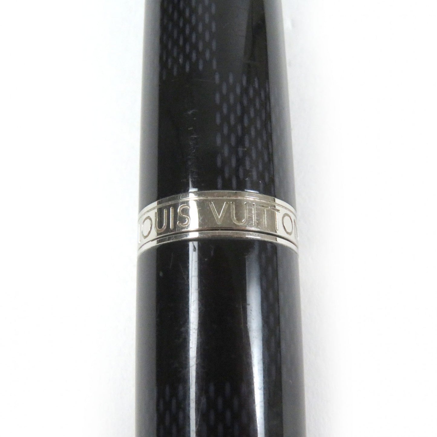 LOUIS VUITTON Ballpoint pen N79003 lacquer Black Silver Grand Tour Damier Graphite