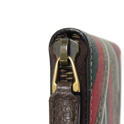 GUCCI Coin case 429232 GG Supreme canvas (polyurethane processing) x Calfskin leather beige GG Supreme compact zip around wallet