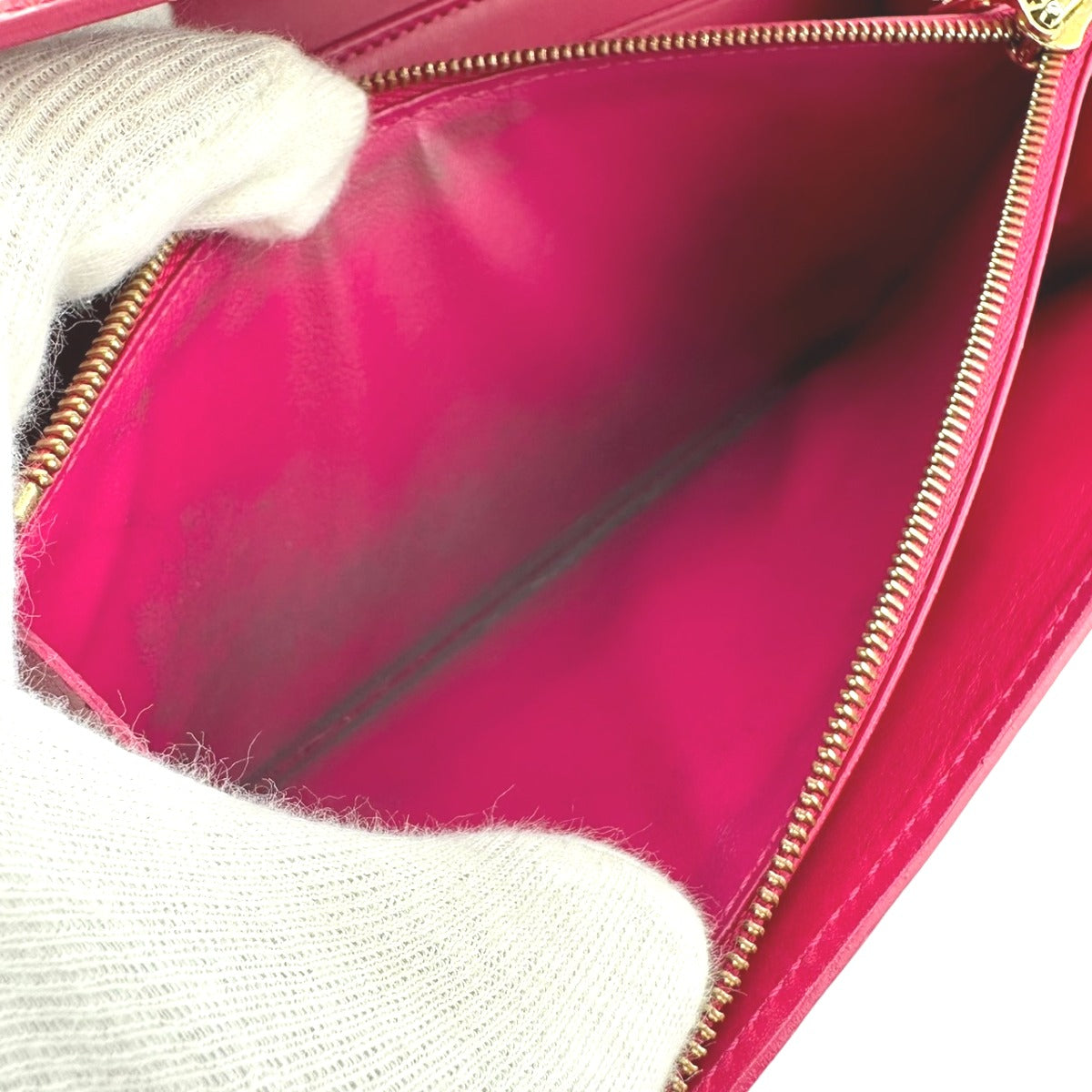 LOUIS VUITTON Long Wallet Purse M90022 enamel Rose Andian Pink Monogram Vernis Portefeuille Sara