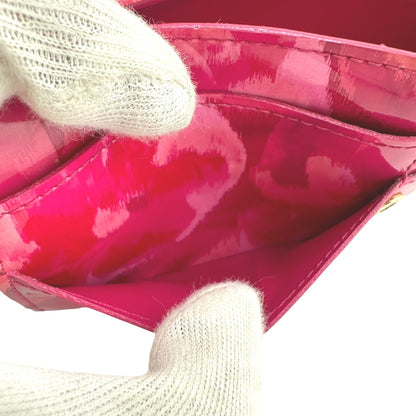 LOUIS VUITTON Long Wallet Purse M90022 enamel Rose Andian Pink Monogram Vernis Portefeuille Sara