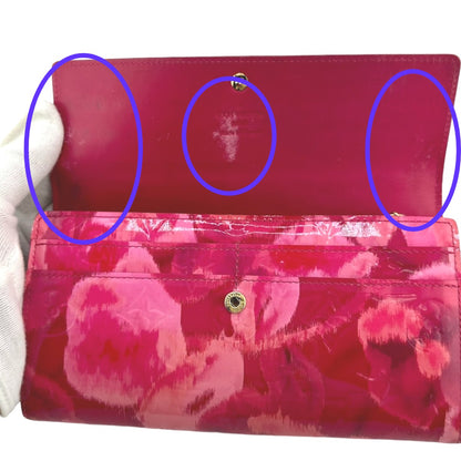 LOUIS VUITTON Long Wallet Purse M90022 enamel Rose Andian Pink Monogram Vernis Portefeuille Sara