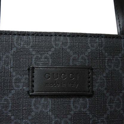GUCCI Tote Bag 495559 K5IAN 1095 Soft GG Supreme canvas (polyurethane finish) x Calfskin black Soft GG Supreme Web stripe tote