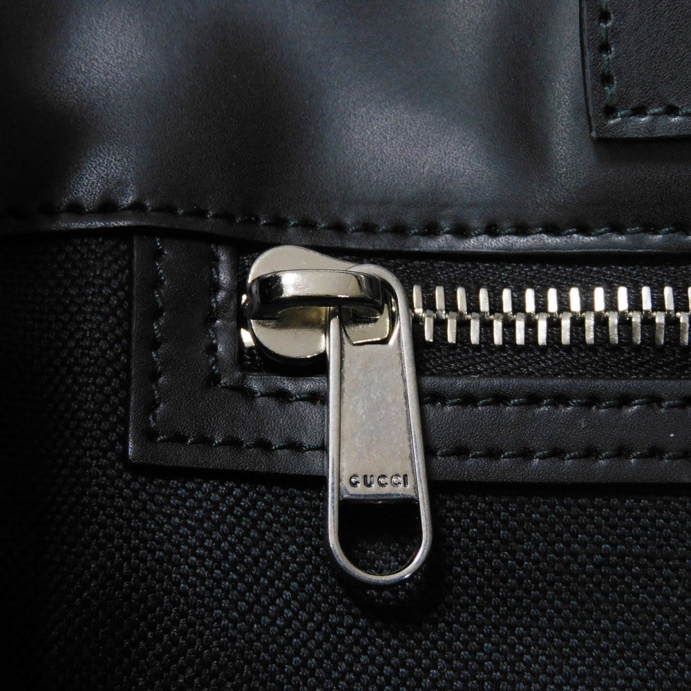 GUCCI Tote Bag 495559 K5IAN 1095 Soft GG Supreme canvas (polyurethane finish) x Calfskin black Soft GG Supreme Web stripe tote