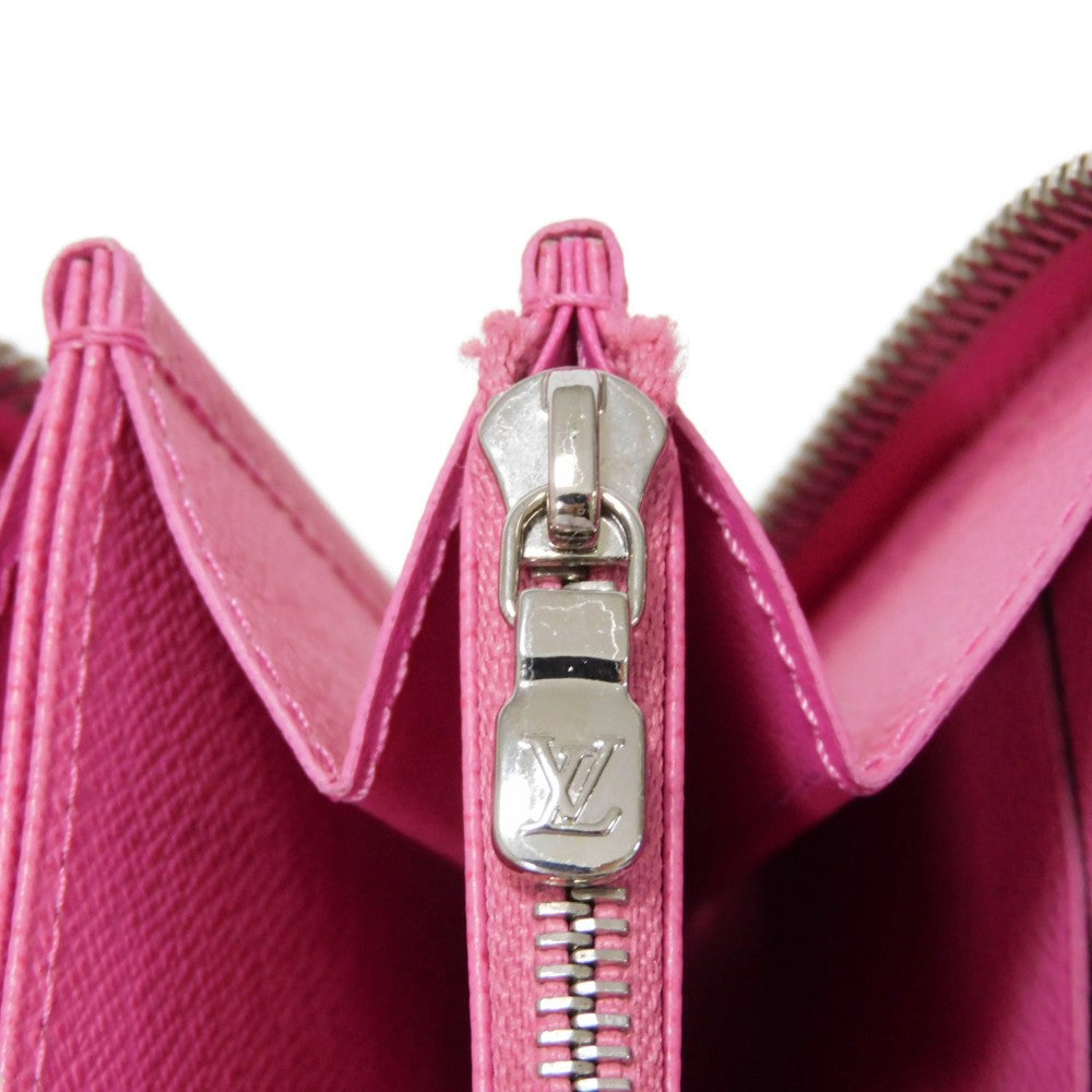 LOUIS VUITTON Long Wallet Purse M80113 Epi leather x grain leather Rose Pondicherry Epi Zippy wallet