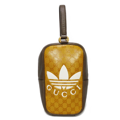 GUCCI Handbag 702387 UVSAT 7267 GG Crystal Canvas (Plastics finish) x Calf leather beige Adidas GG Crystal Mini Top Handle Bag