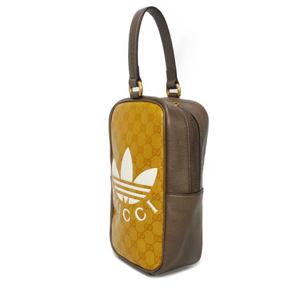 GUCCI Handbag 702387 UVSAT 7267 GG Crystal Canvas (Plastics finish) x Calf leather beige Adidas GG Crystal Mini Top Handle Bag