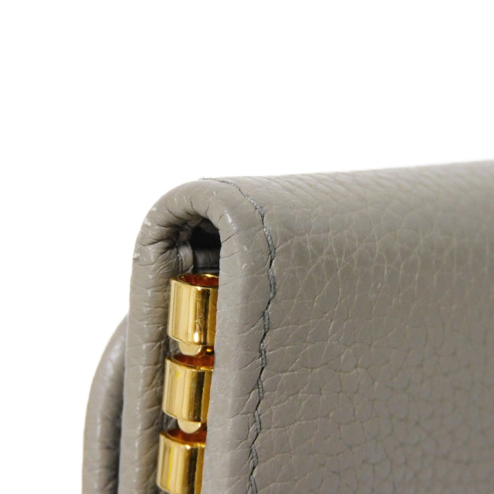 PRADA Key case Key holder  1PG222 Vitello grain leather (embossed) Gurege logo metal Vitello 6-ring keychain