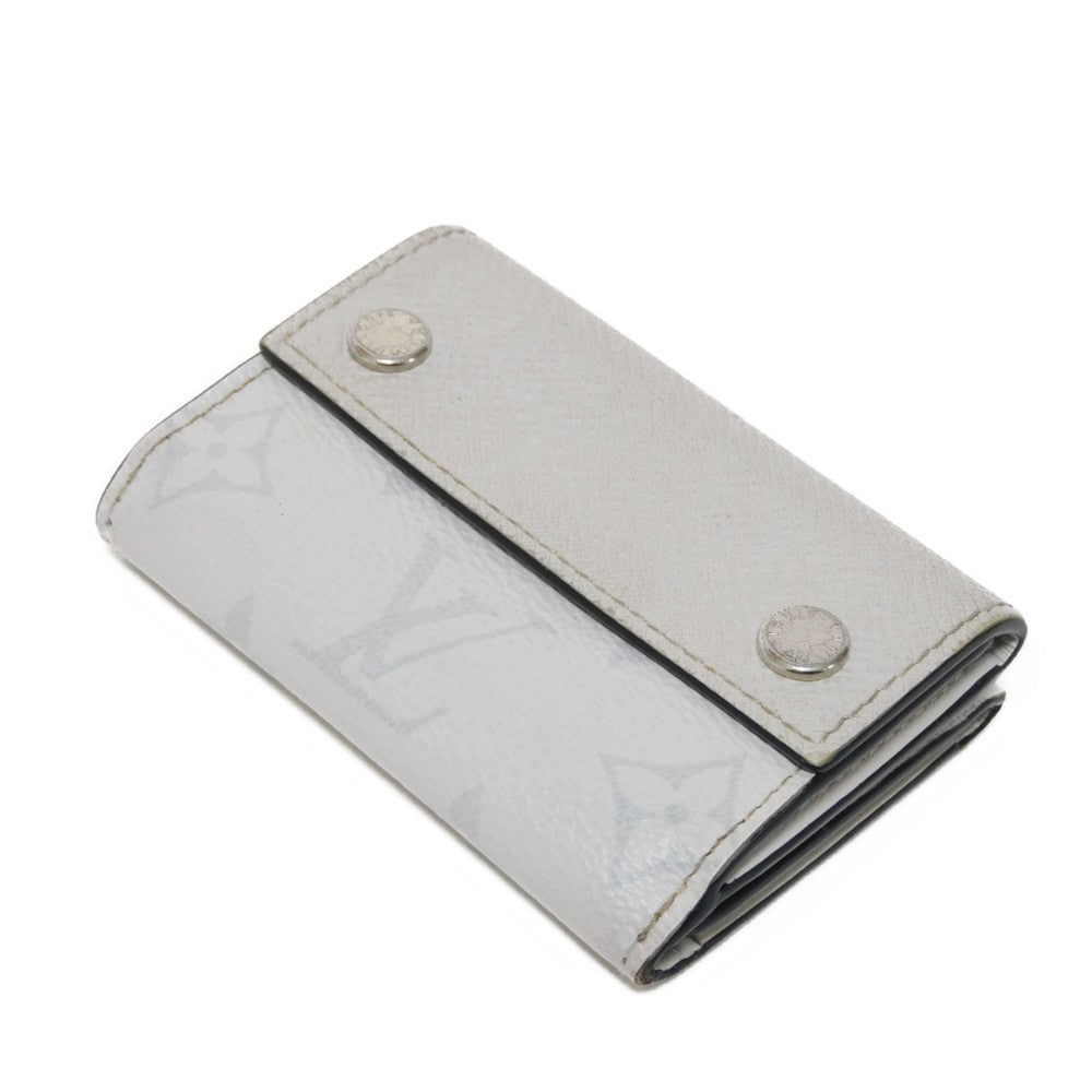 LOUIS VUITTON Tri-fold wallet M67621 Taiga leather x monogram canvas x smooth leather Antarctica Taiga Lama Monogram Discovery compact wallet