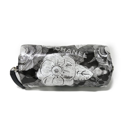 CHANEL Pouch A70811 Nylon black COCO Mark Camellia cosmetic pouch