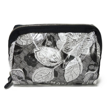 CHANEL Pouch A70811 Nylon black COCO Mark Camellia cosmetic pouch