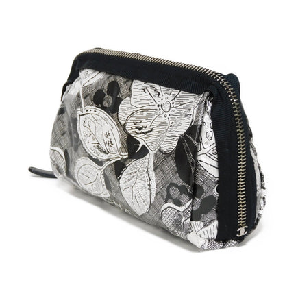 CHANEL Pouch A70811 Nylon black COCO Mark Camellia cosmetic pouch