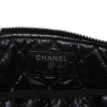 CHANEL Pouch A70811 Nylon black COCO Mark Camellia cosmetic pouch