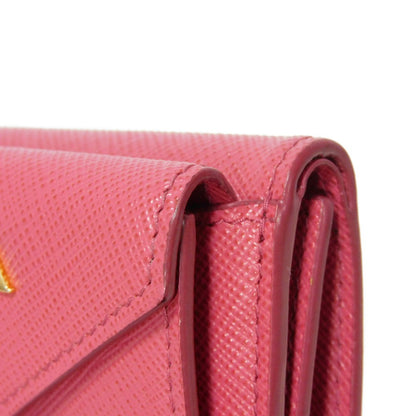 PRADA Tri-fold wallet 1MH021 QWA F0505 Safiano leather (stamped) Peonia logo metal Saffiano Mini Wallet