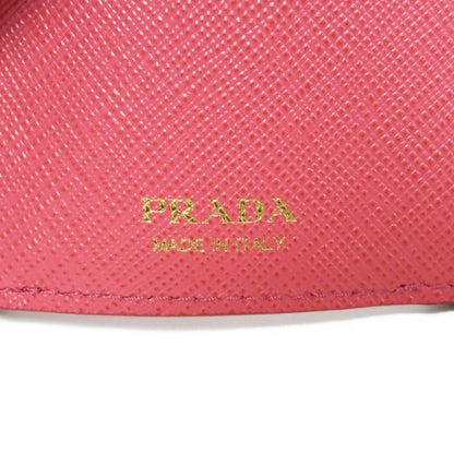 PRADA Tri-fold wallet 1MH021 QWA F0505 Safiano leather (stamped) Peonia logo metal Saffiano Mini Wallet