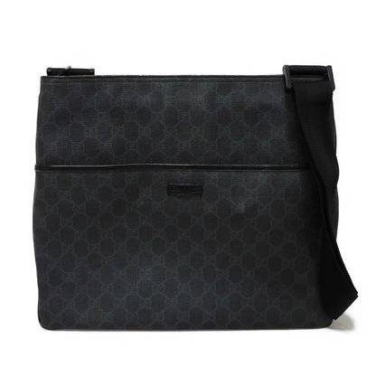 GUCCI Shoulder Bag 162904 GG Plus Canvas (PVC-coated) x Calfskin Leather black GG plus Medium messenger bag