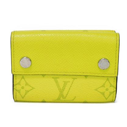 LOUIS VUITTON Tri-fold wallet M67629 Taiga leather x monogram canvas x smooth leather Jonne Taiga Lama Monogram Discovery compact wallet