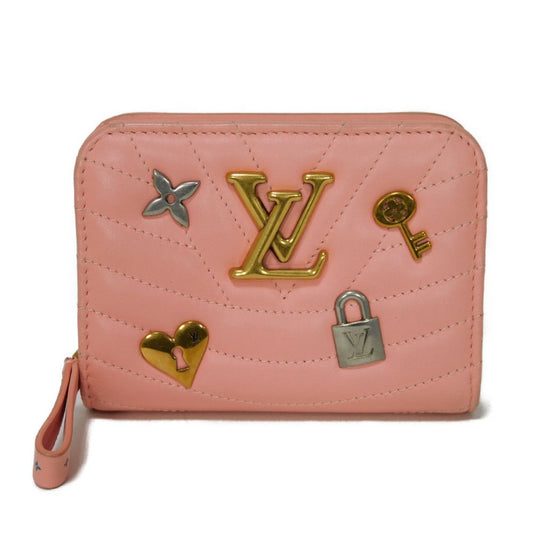 LOUIS VUITTON Bifold Wallet M63965 Smooth Calfskin Leather pink New Wave Love Rock Portefeuille Compact Zip
