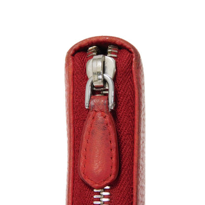 PRADA Long Wallet Purse 1ML506 2E8V F001 Calf leather Rosso logo metal Vitello Phoenix Zip Around Wallet