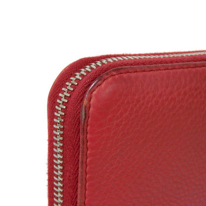 PRADA Long Wallet Purse 1ML506 2E8V F001 Calf leather Rosso logo metal Vitello Phoenix Zip Around Wallet