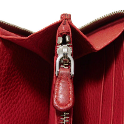 PRADA Long Wallet Purse 1ML506 2E8V F001 Calf leather Rosso logo metal Vitello Phoenix Zip Around Wallet