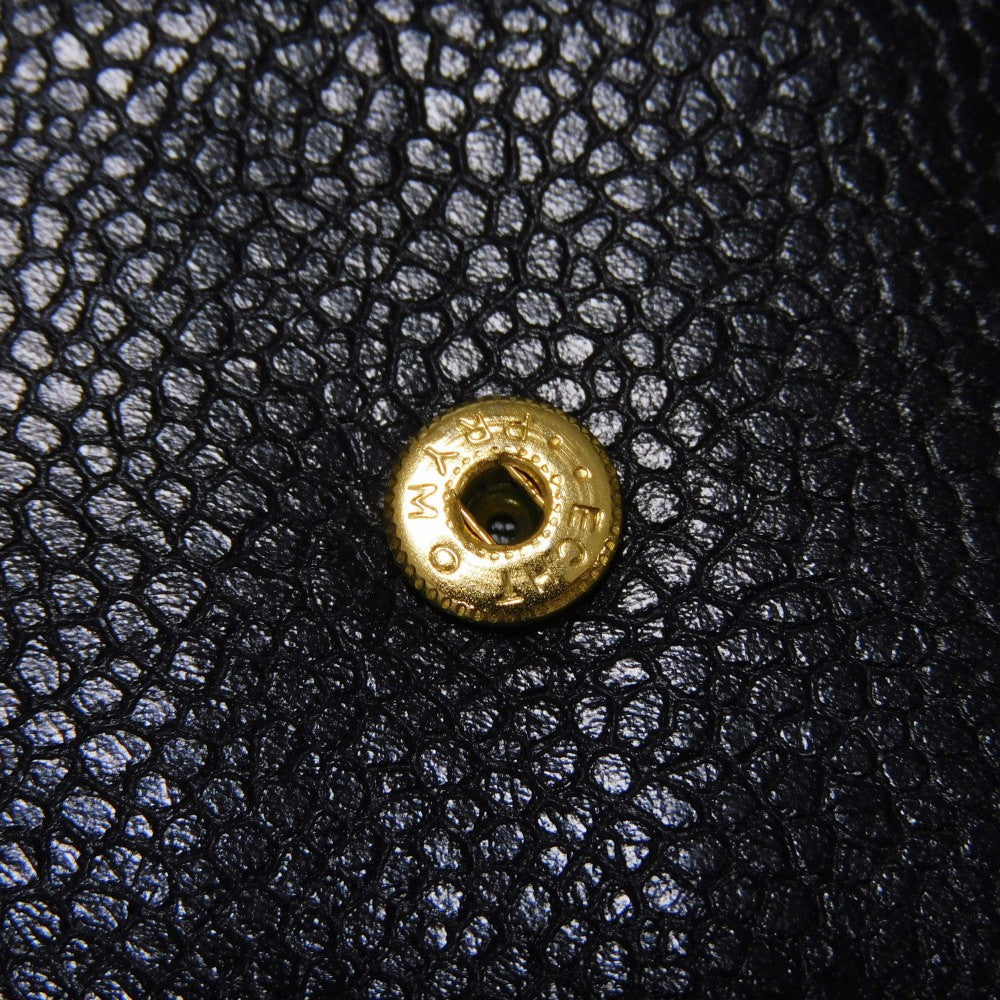 CHANEL Coin case Caviar skin black Big Coco Compact flap wallet