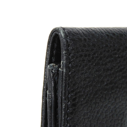 CHANEL Coin case Caviar skin black Big Coco Compact flap wallet