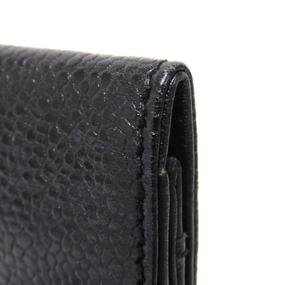 CHANEL Coin case Caviar skin black Big Coco Compact flap wallet