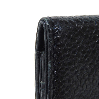 CHANEL Coin case Caviar skin black Big Coco Compact flap wallet