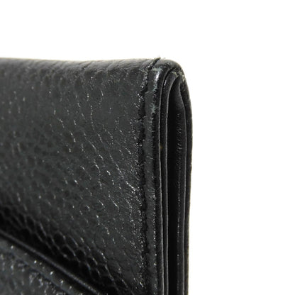 CHANEL Coin case Caviar skin black Big Coco Compact flap wallet