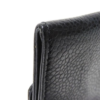 CHANEL Coin case Caviar skin black Big Coco Compact flap wallet