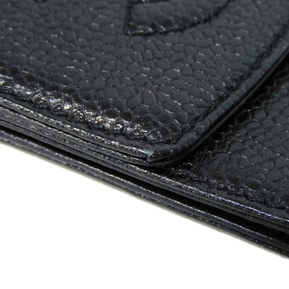 CHANEL Coin case Caviar skin black Big Coco Compact flap wallet