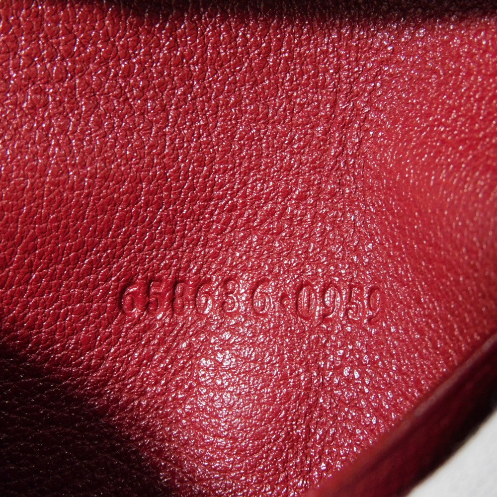 GUCCI Key case Key holder  658636 17Q0T 6638 Calf leather Rosso Ancora GG Marmont Diana Bamboo 6-ring keychain