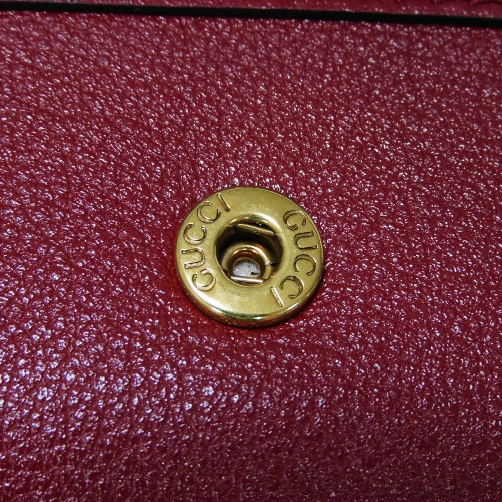 GUCCI Key case Key holder  658636 17Q0T 6638 Calf leather Rosso Ancora GG Marmont Diana Bamboo 6-ring keychain
