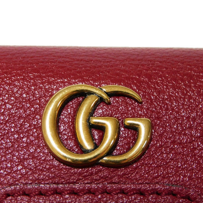 GUCCI Key case Key holder  658636 17Q0T 6638 Calf leather Rosso Ancora GG Marmont Diana Bamboo 6-ring keychain