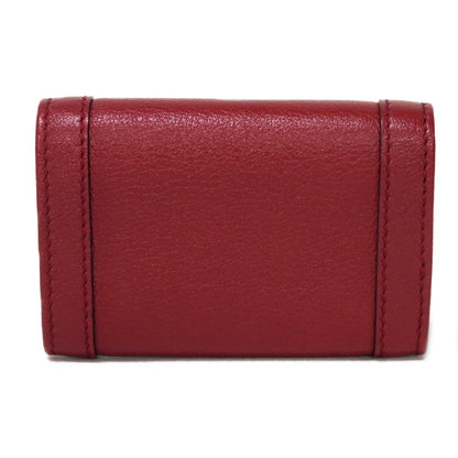 GUCCI Key case Key holder  658636 17Q0T 6638 Calf leather Rosso Ancora GG Marmont Diana Bamboo 6-ring keychain