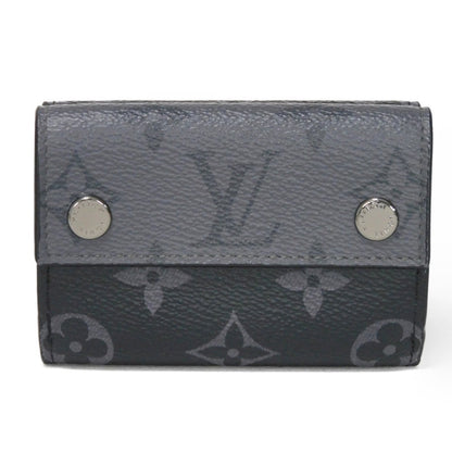 LOUIS VUITTON Tri-fold wallet M45417 Monogram Eclipse Reverse Canvas x Smooth Leather Noir Monogram Eclipse Reverse Discovery compact wallet