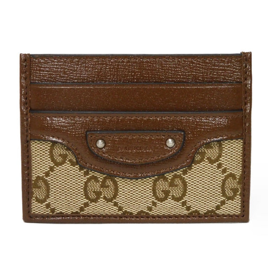 GUCCI Card Case 681709 GY5SN 8563 GG canvas x calf leather beige Balenciaga Neo Classic Card Holder