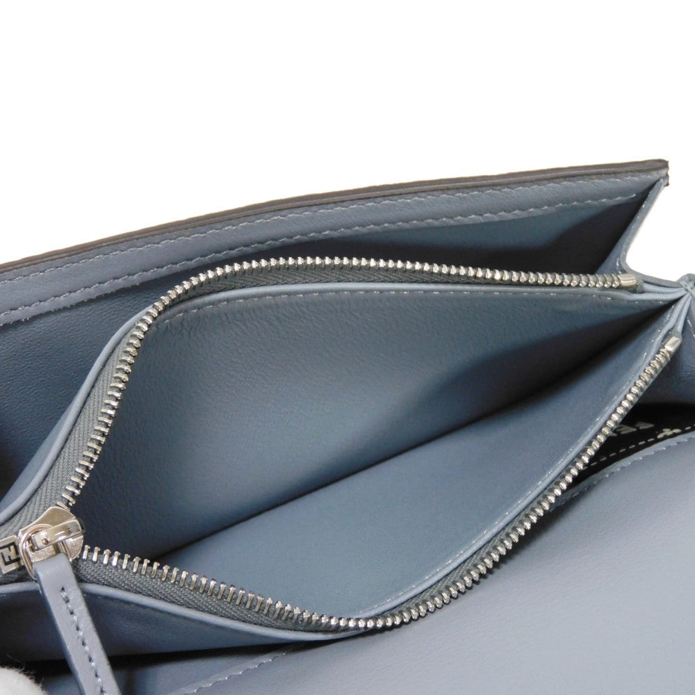 FENDI Long Wallet Purse 8M0437 A91B F09VN Calf leather (embossed) blue Celeria Peekaboo Continental Wallet