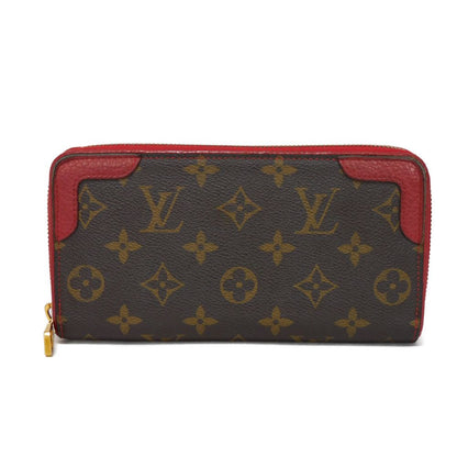 LOUIS VUITTON Long Wallet Purse M61854 Monogram canvas x Calfskin leather Slys Monogram Retiro Zippy wallet