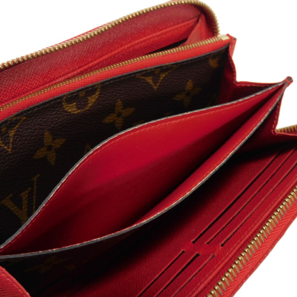 LOUIS VUITTON Long Wallet Purse M61854 Monogram canvas x Calfskin leather Slys Monogram Retiro Zippy wallet