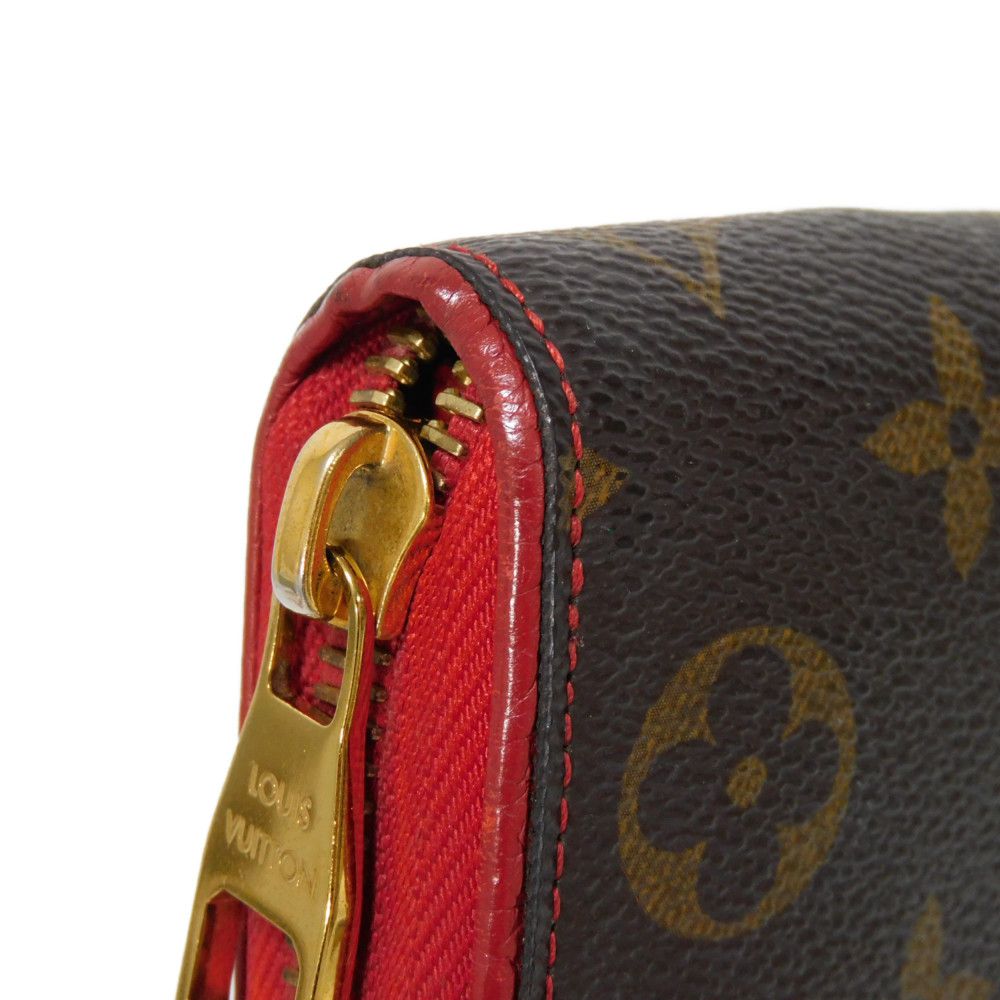 LOUIS VUITTON Long Wallet Purse M61854 Monogram canvas x Calfskin leather Slys Monogram Retiro Zippy wallet