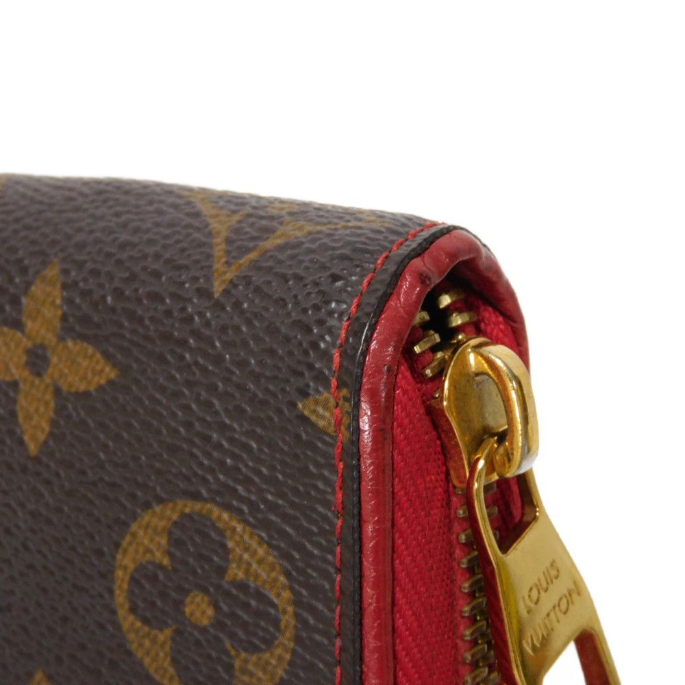 LOUIS VUITTON Long Wallet Purse M61854 Monogram canvas x Calfskin leather Slys Monogram Retiro Zippy wallet