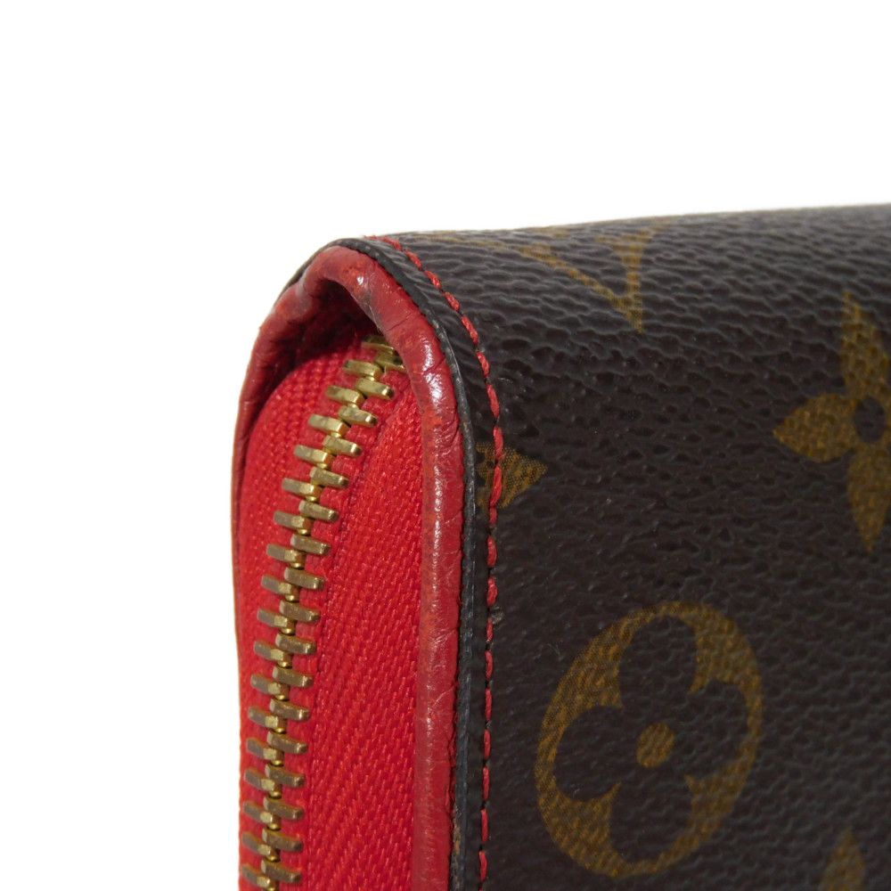 LOUIS VUITTON Long Wallet Purse M61854 Monogram canvas x Calfskin leather Slys Monogram Retiro Zippy wallet